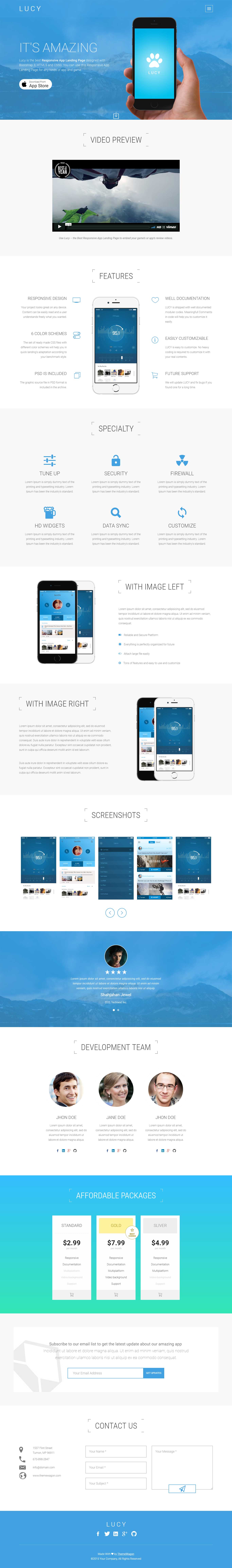 Lucy Original – The Bootstrap App Landing Page Template