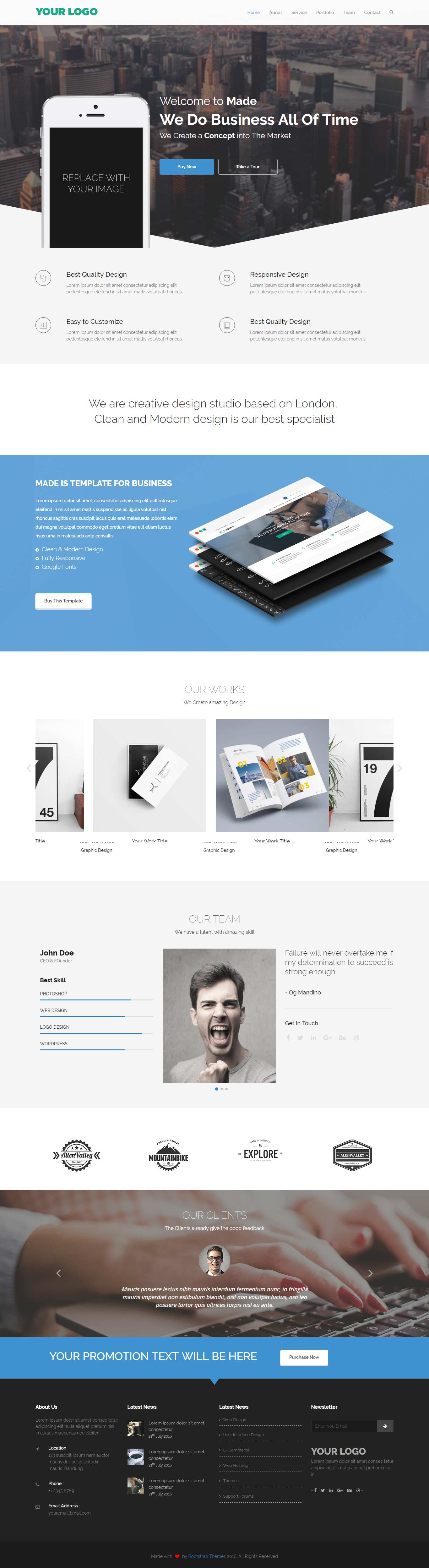 Made Two – A Responsive Business HTML5 Template