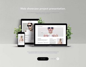Elegant Website Showcase Portfolio Psd Template